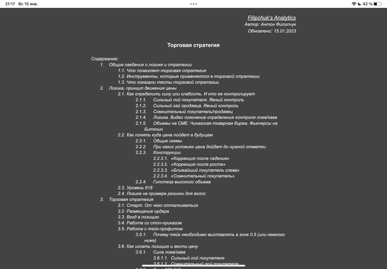 [Антон Филипчук] Торговая стратегия + логика* «Filipchuk’s method». (btc/usdt, Binance futures) 2023