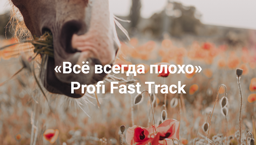 [Институт открытого поля] Елена Веселаго ― Всё всегда плохо. Profi Fast Track (2024)