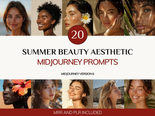[DaisyDreamscapes] Промпты для создания изображений летних эстетичных красавиц в Midjourney (2025)