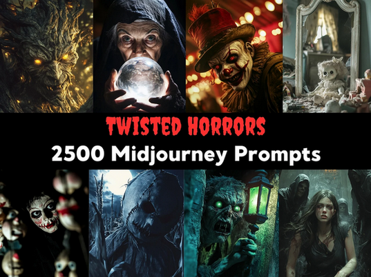 [ChillaxDesignsArt] Готический кошмар: 2500 жутких промптов для Midjourney (2025)