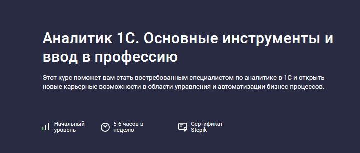 [Василий Еремин] [Stepik] Аналитик 1С. Основные инструменты и ввод в профессию (2024)