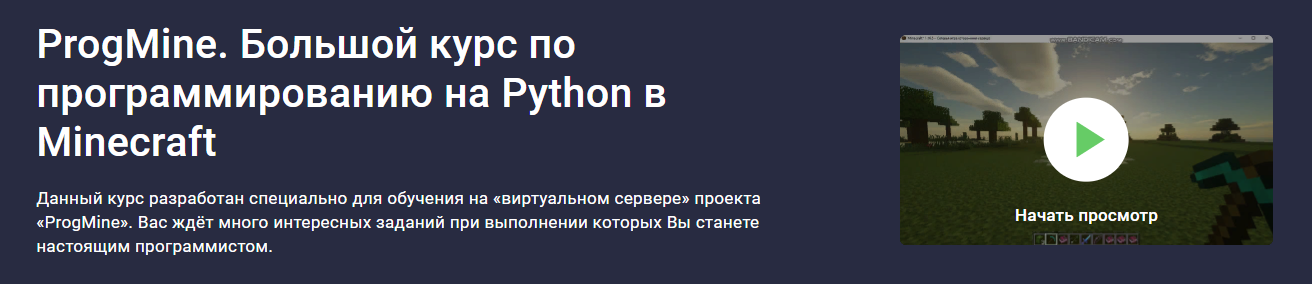 [Stepik] Александр Бобуров - ProgMine. Большой курс по программированию на Python в Minecraft (2023)
