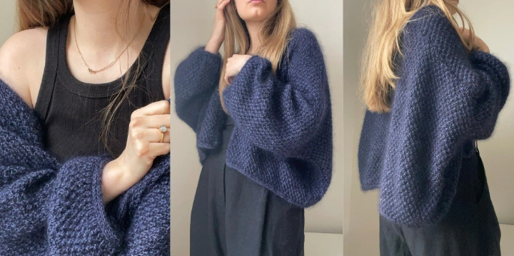 [Aegyoknit] [Вяжи.ру] Стильный жакет оверсайз Ppoppo (2024)