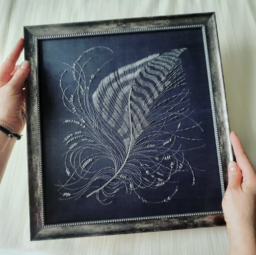 [Инга-Марита] [Вышивка] Онлайн мастер-класс "Перо" (2022)