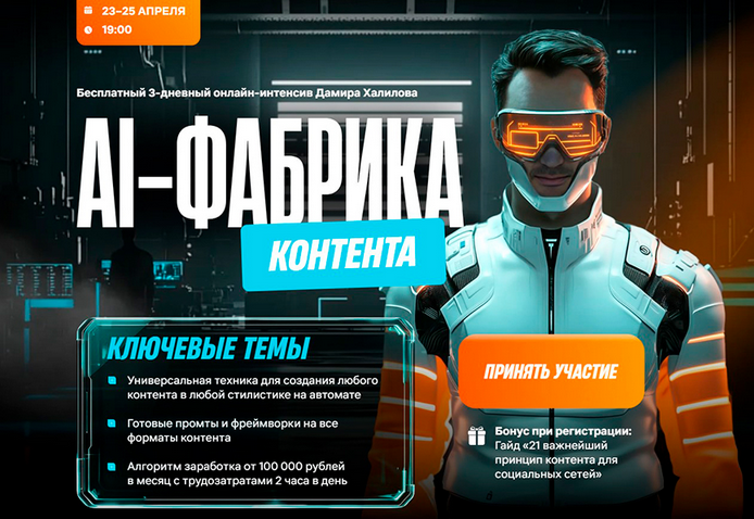 [Дамир Халилов] AI-фабрика контента. Тариф VIP (2025)