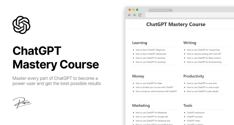 [Pascio] Курс по работе с ChatGPT (2023)