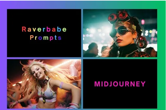 [Botbrush] 200+ Midjourney Raverbabe Art Prompts. Яркие рэйв-промпты для Миджорни (2024)