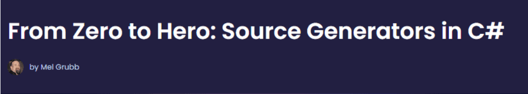 [dometrain] Source Generators в C#: путь от новичка до эксперта