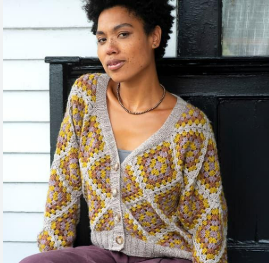 [Amy Christoffers] Кардиган из бабушкиных квадратов крючком Ariana (2025)